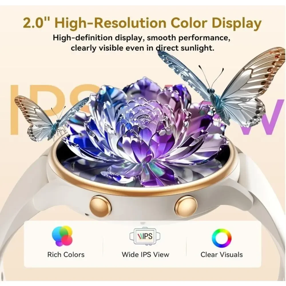 KEEPONFIT Smart Watch 2.0” Fitness Tracker Heart Rate SpO2 IP67 Android iPhone